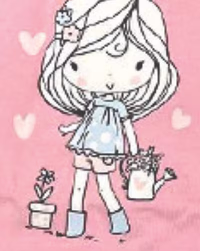 صورتی طرح دختر گل فروش